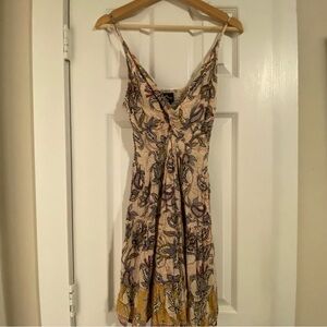 Angie’s Cream Paisley Floral Mini Dress